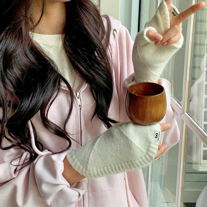 Gants Chauds De Couleur Unie