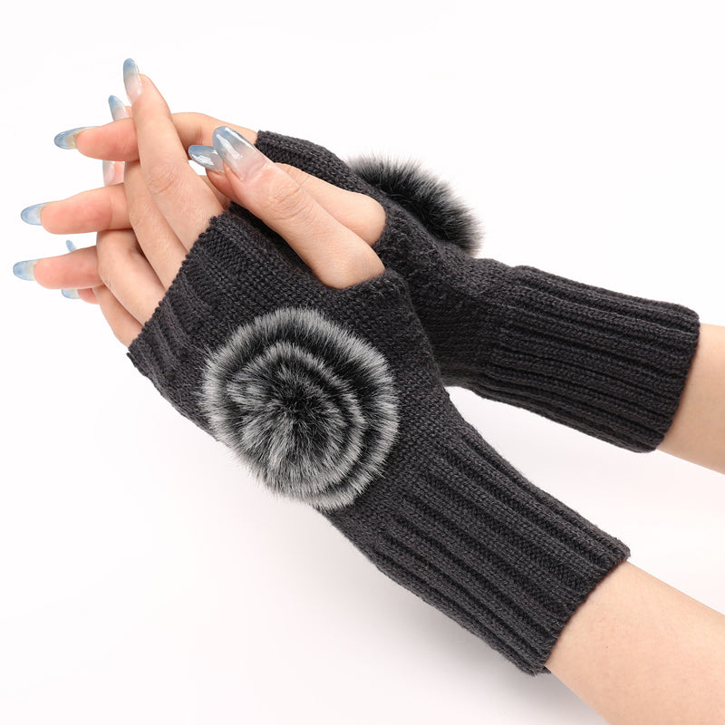 Gants Chauds De Couleur Unie