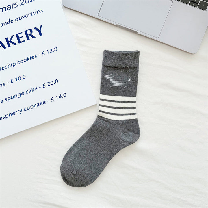Chaussettes Décontractées À Imprimé Chiot