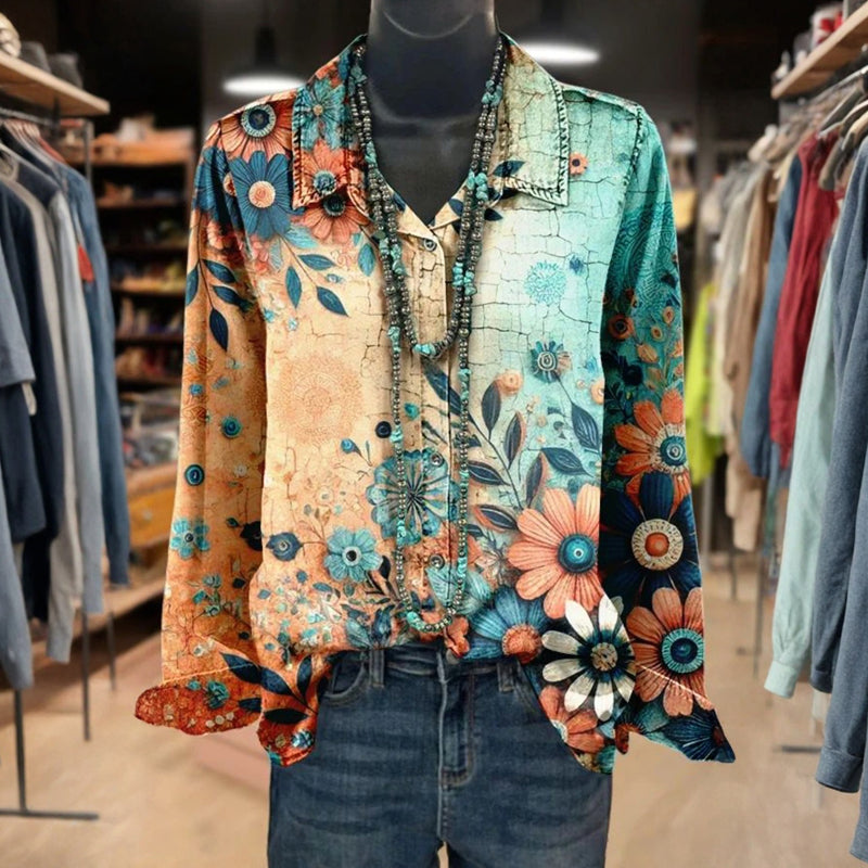 Chemisier À Imprimé Floral Vintage
