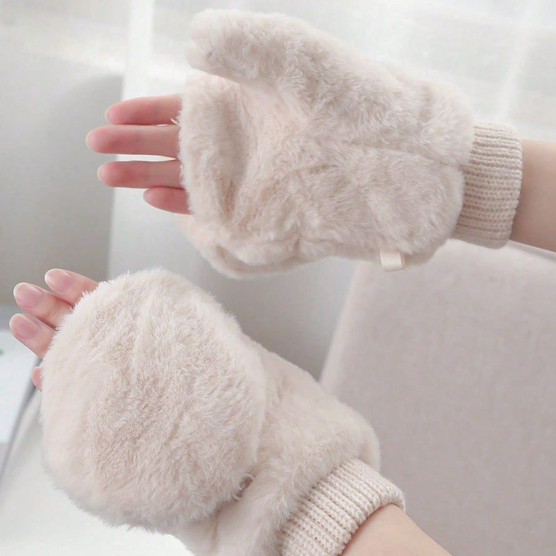 Gants Chauds De Couleur Unie