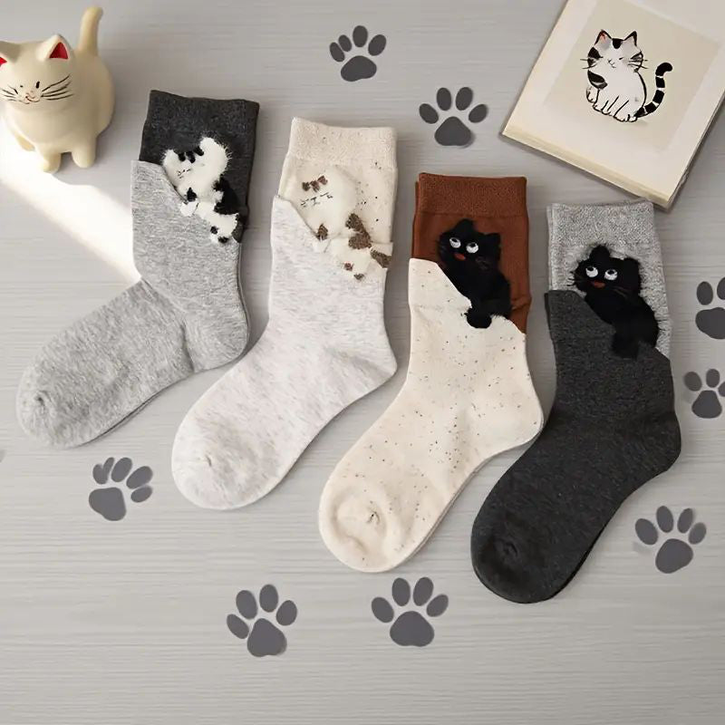 Chaussettes De Chat De Dessin Animé