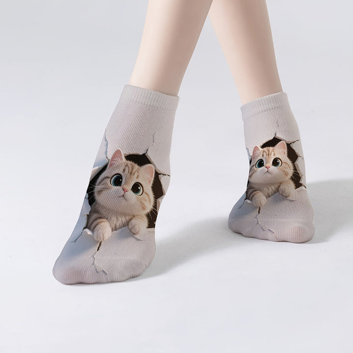 Chaussettes Décontractées À Imprimé Animal
