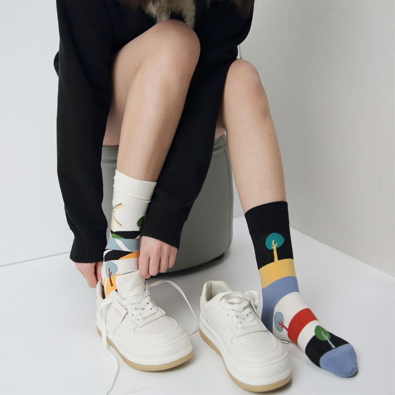 Chaussettes Asymétriques Décontractées