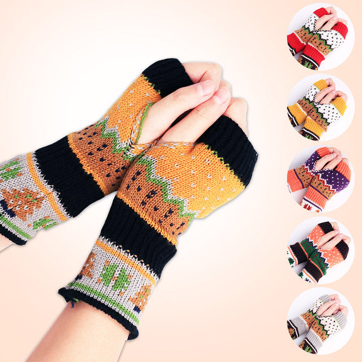 Gants Tricotés De Noël