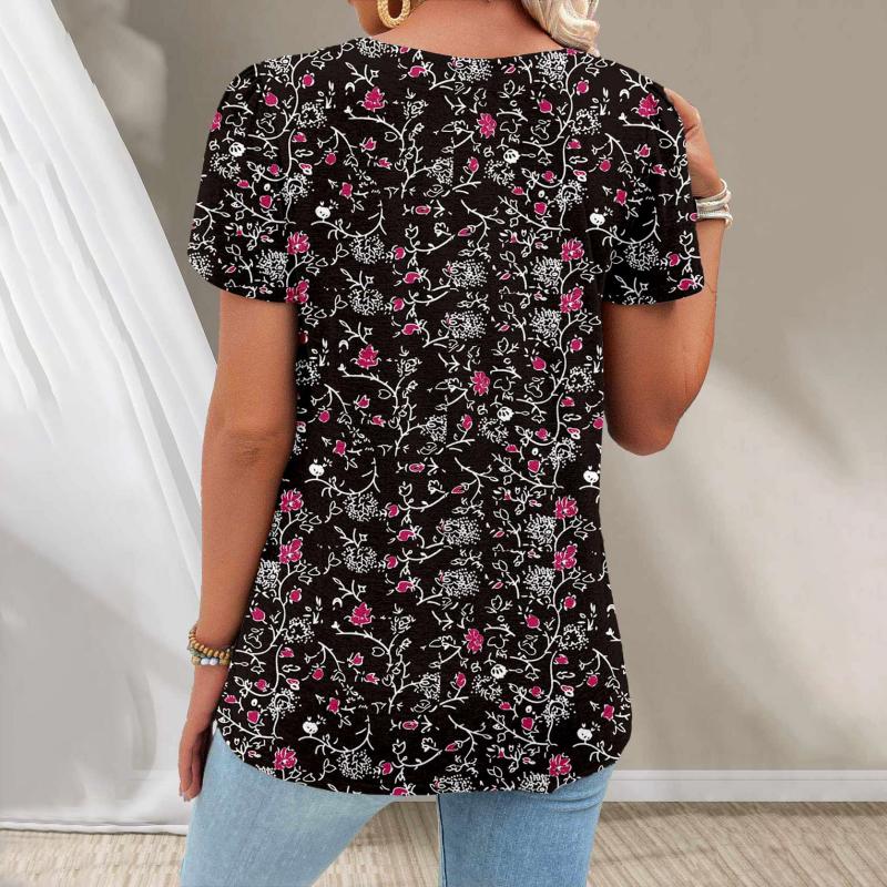 Blouse Vintage À Imprimé Floral
