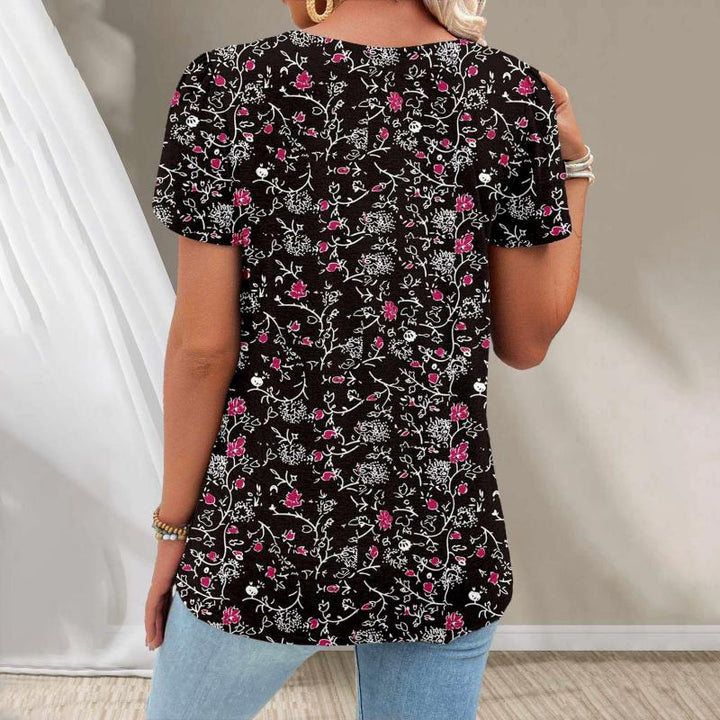Blouse Vintage À Imprimé Floral