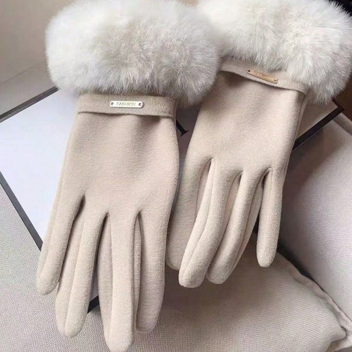 Gants Chauds De Couleur Unie