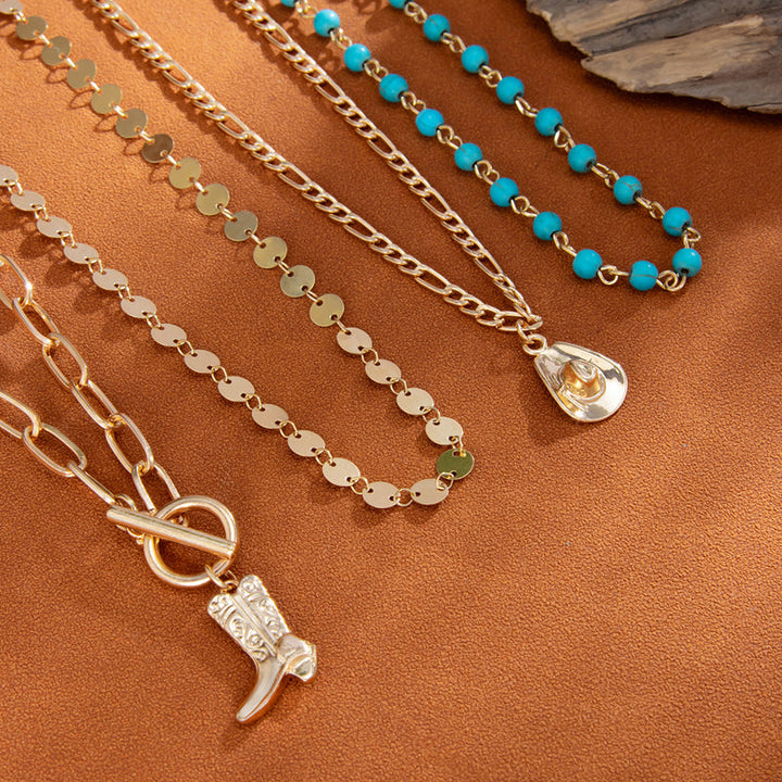Collier Pendentif Bohème Vintage