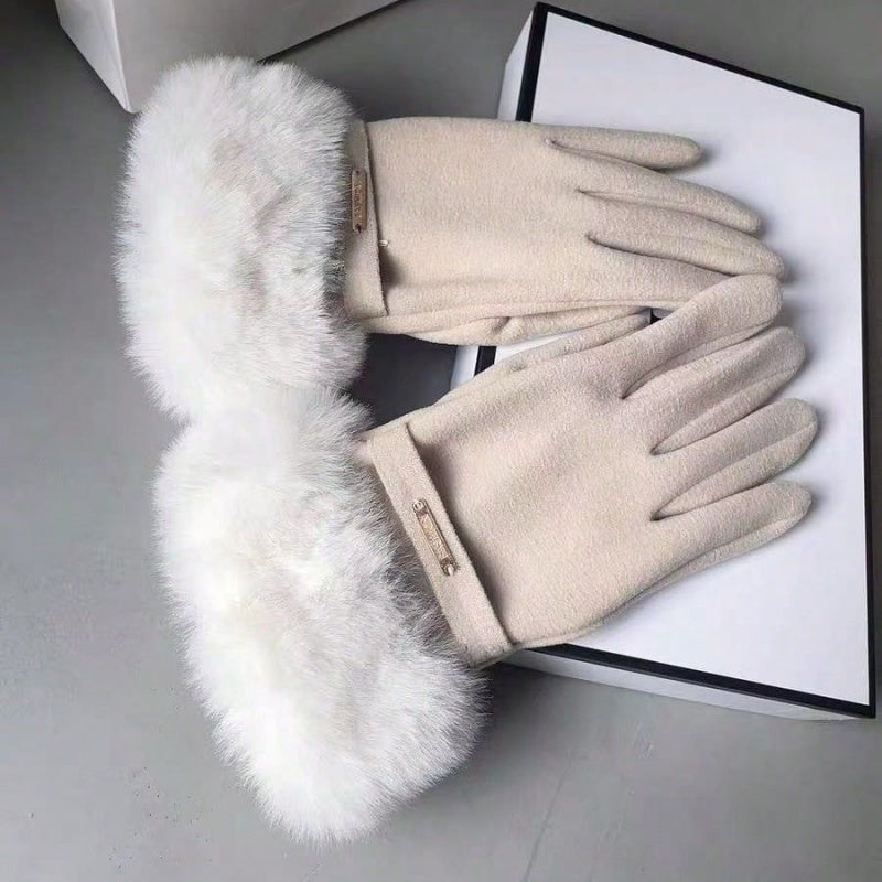 Gants Chauds De Couleur Unie