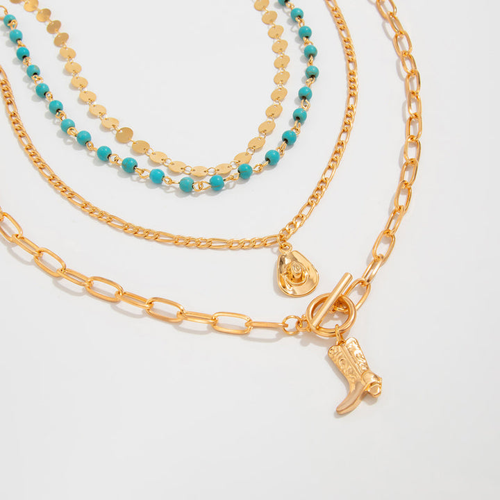 Collier Pendentif Bohème Vintage