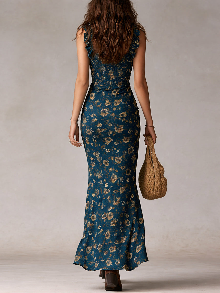 Luna | Robe Longue Élégante Style Rétro