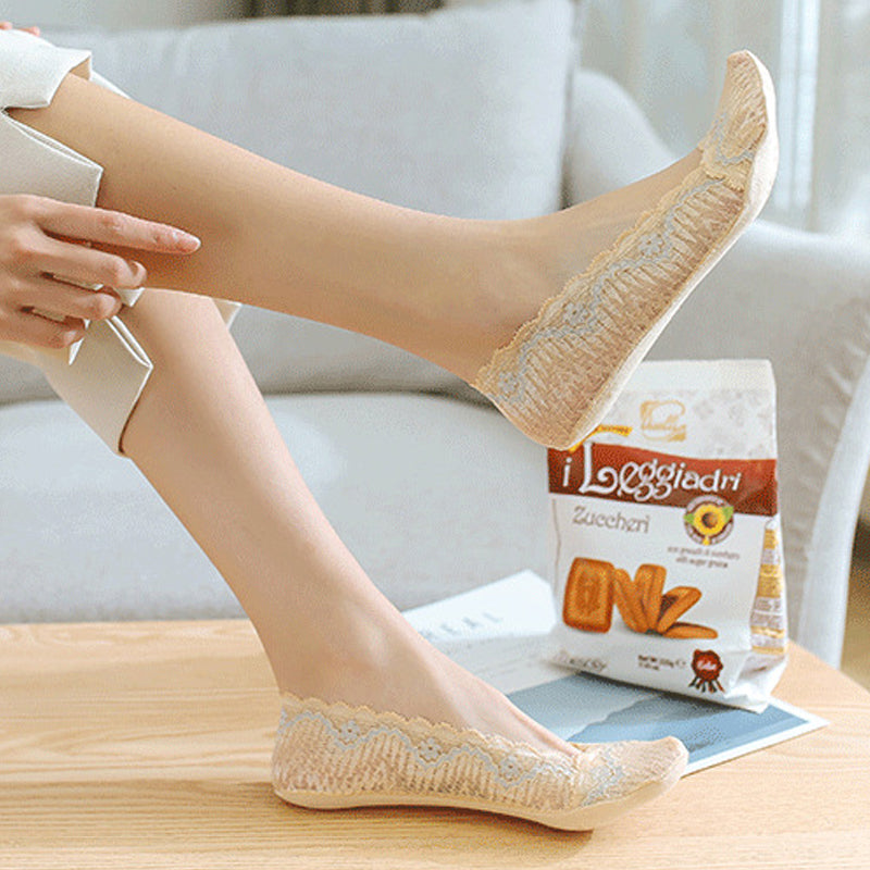 Chaussettes Respirantes En Dentelle