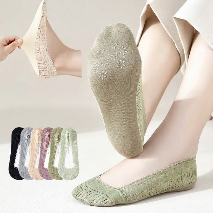 Chaussettes Respirantes En Dentelle
