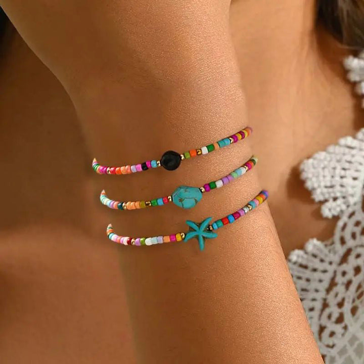 Bracelet De Perles Colorées Bohème