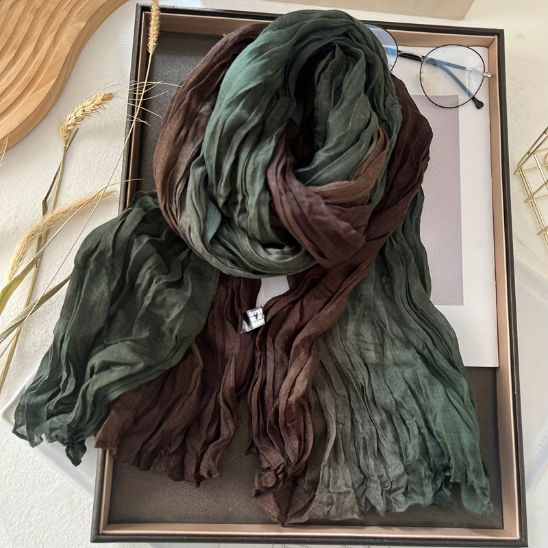 Écharpe Vintage À Blocs De Couleurs