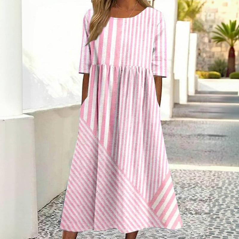 Robe Décontractée À Rayures
