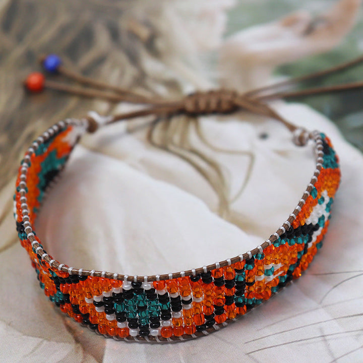 Bracelet Bohème Tissé À La Main