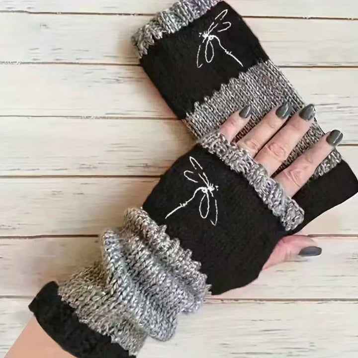 Gants Chauds À Motif Libellule