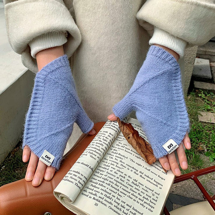 Gants Chauds De Couleur Unie