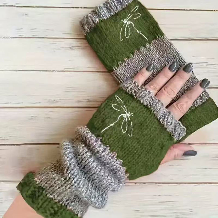 Gants Chauds À Motif Libellule