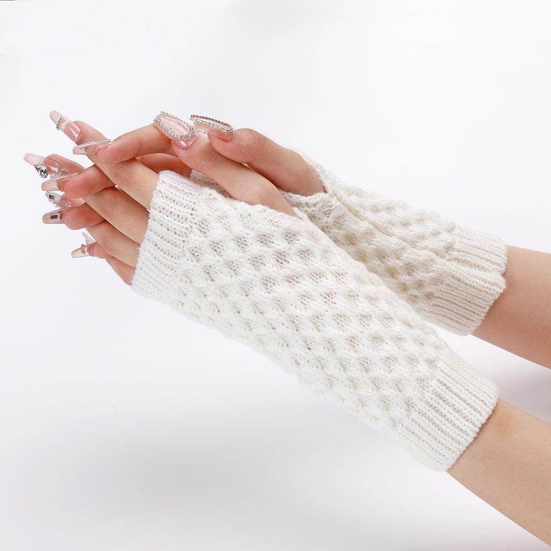 Gants Tricotés De Couleur Unie