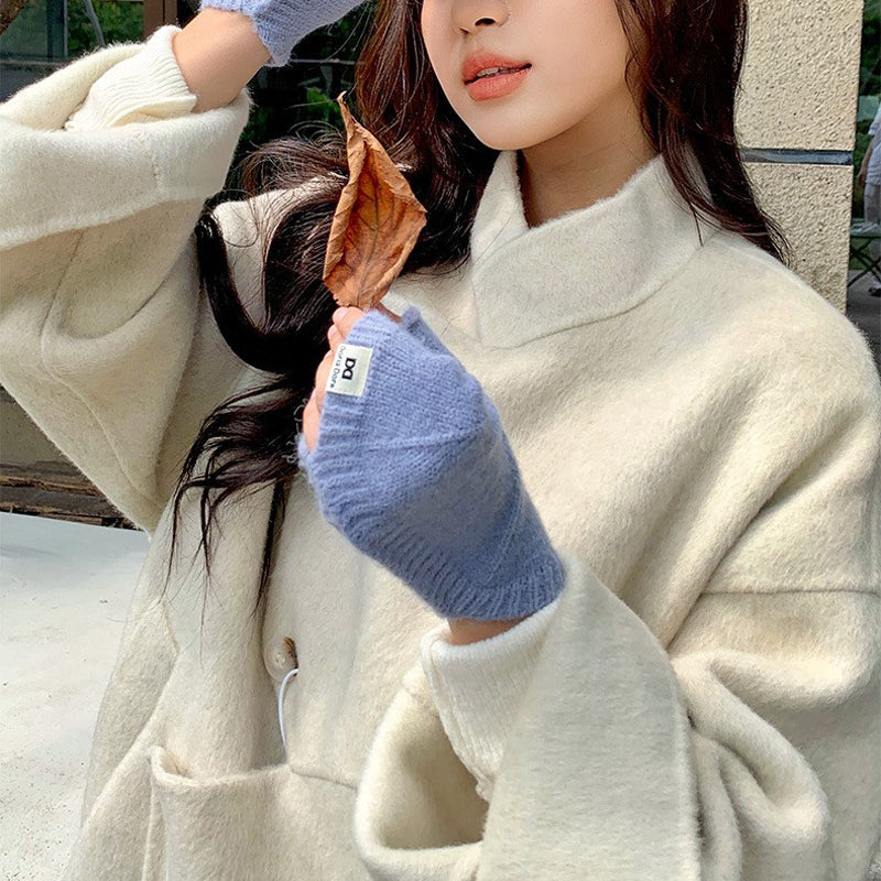 Gants Chauds De Couleur Unie