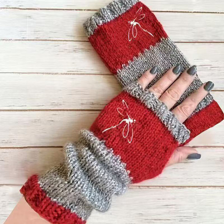 Gants Chauds À Motif Libellule