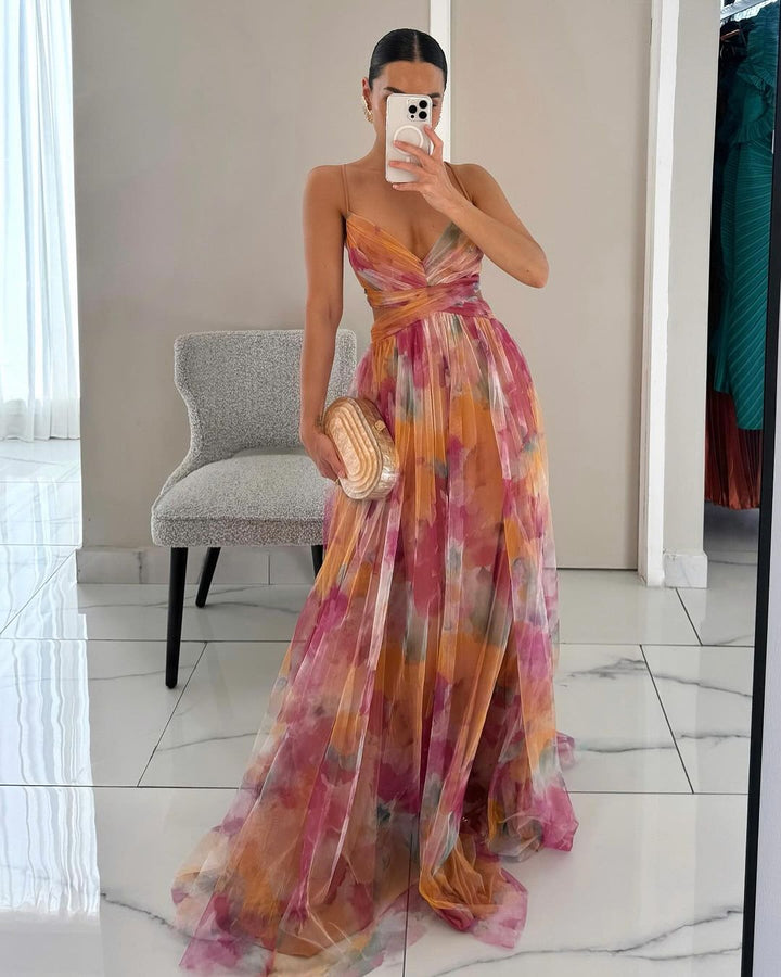 Beatriz | Élégance Florale en Maxi Robe