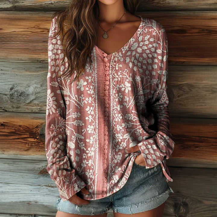 T-Shirt À Imprimé Floral Vintage