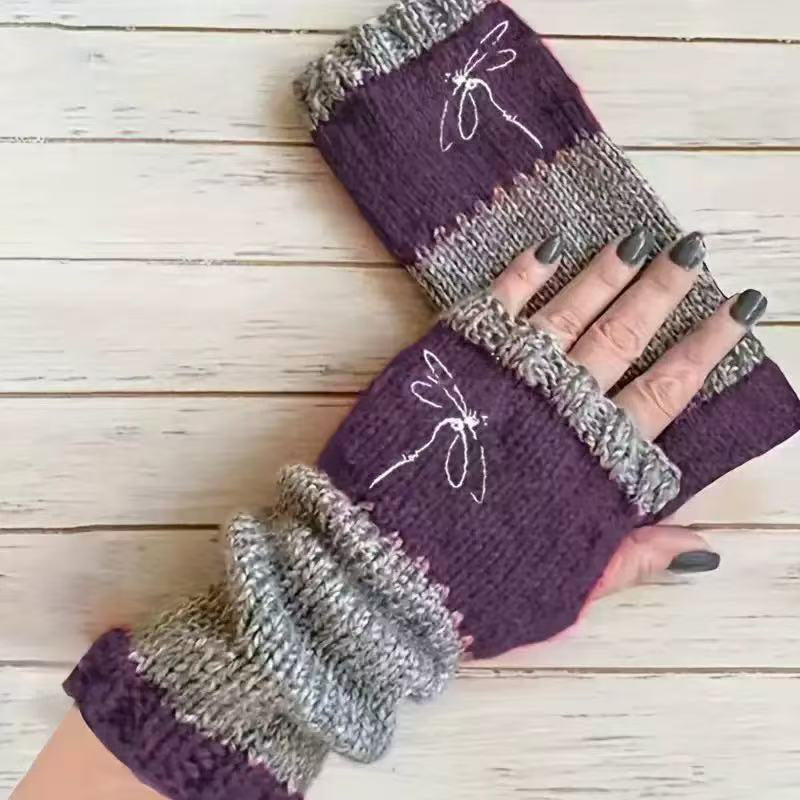 Gants Chauds À Motif Libellule