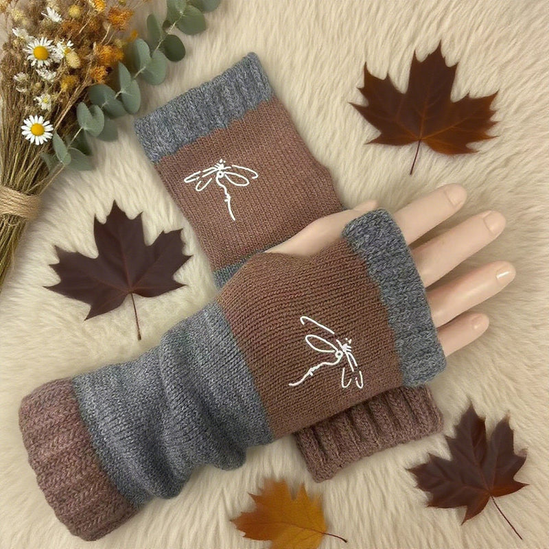 Gants Chauds À Motif Libellule