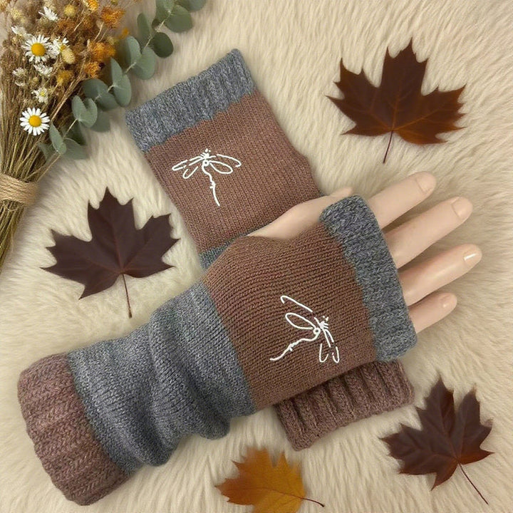 Gants Chauds À Motif Libellule