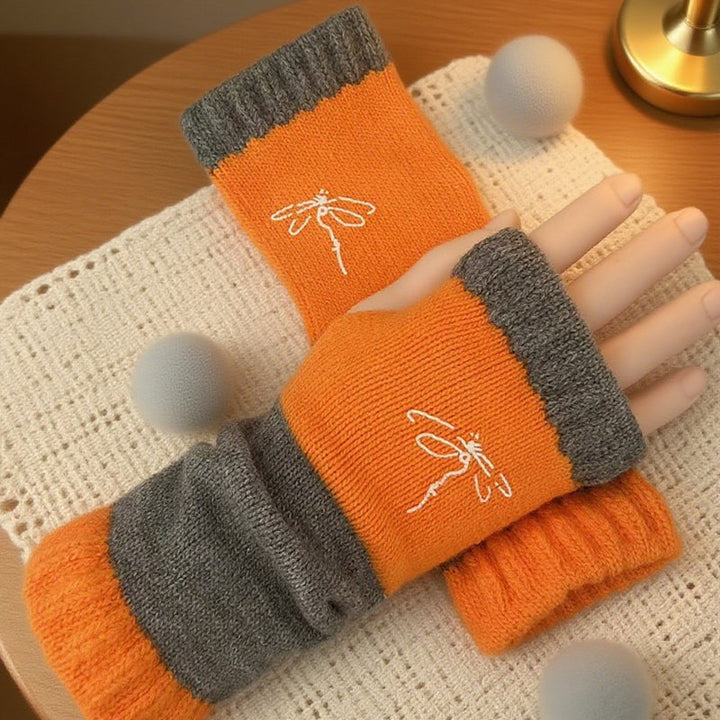 Gants Chauds À Motif Libellule