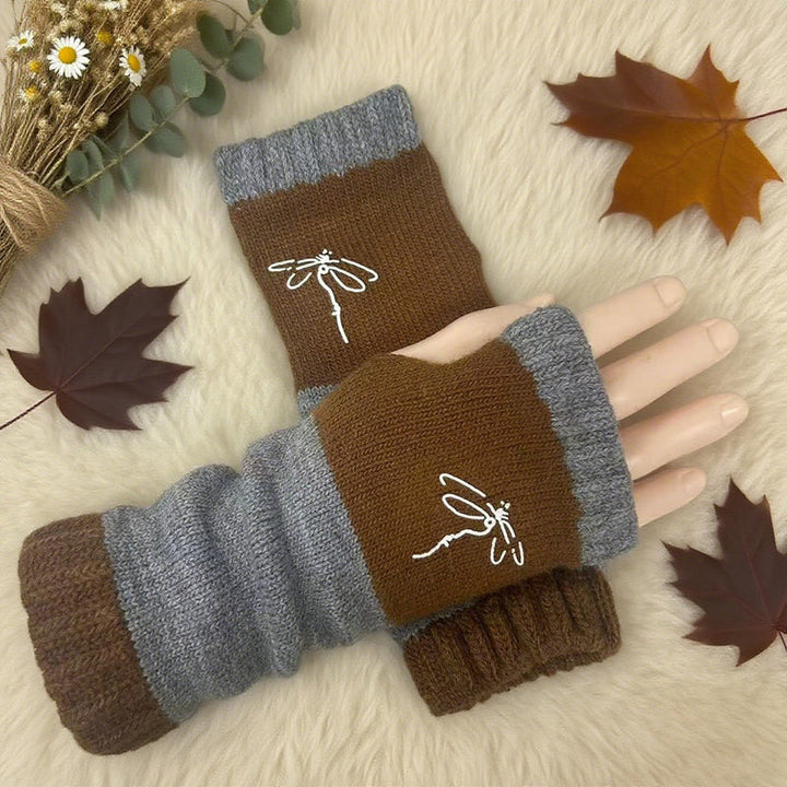 Gants Chauds À Motif Libellule