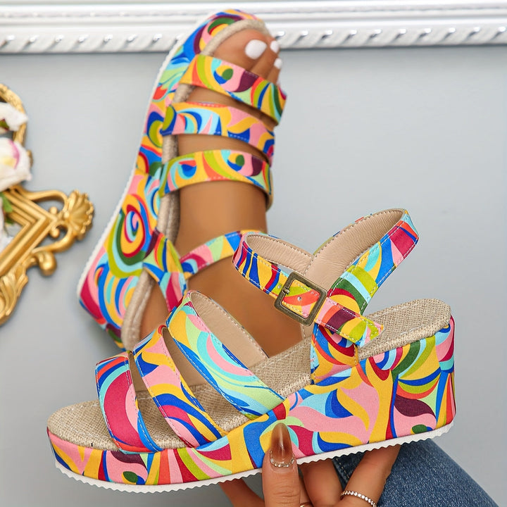 Irene | Platform Sandals with Ankle Strap