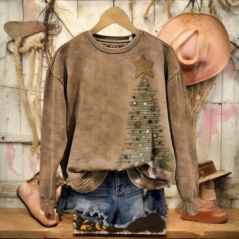 Sweat-Shirt Imprimé Noël Vintage