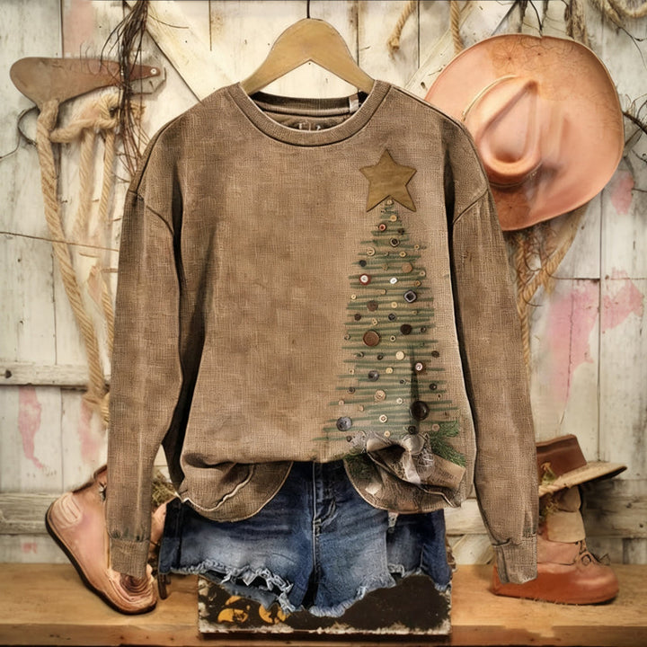 Sweat-Shirt Imprimé Noël Vintage