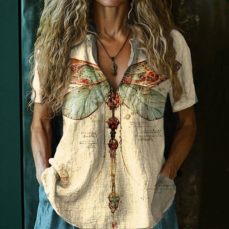 Blouse Décontractée Vintage