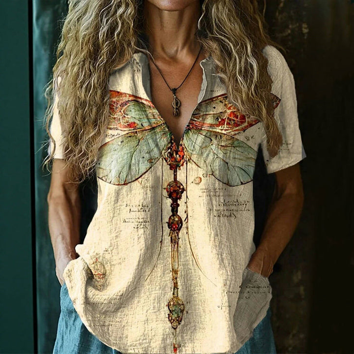 Blouse Décontractée Vintage