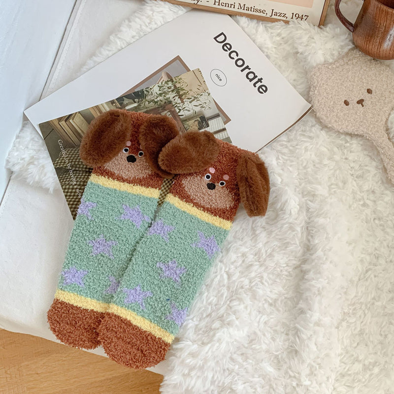 Chaussettes Chaudes De Dessin Animé