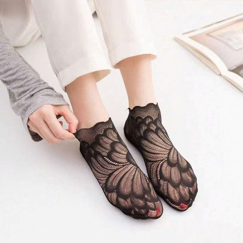 Chaussettes Respirantes En Dentelle