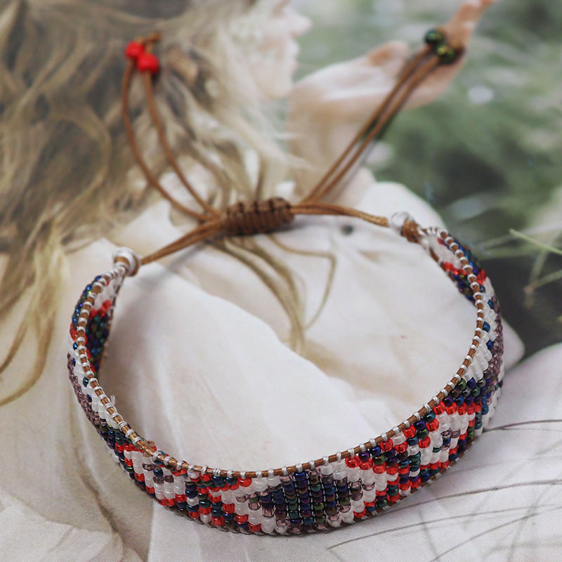 Bracelet Bohème Tissé À La Main