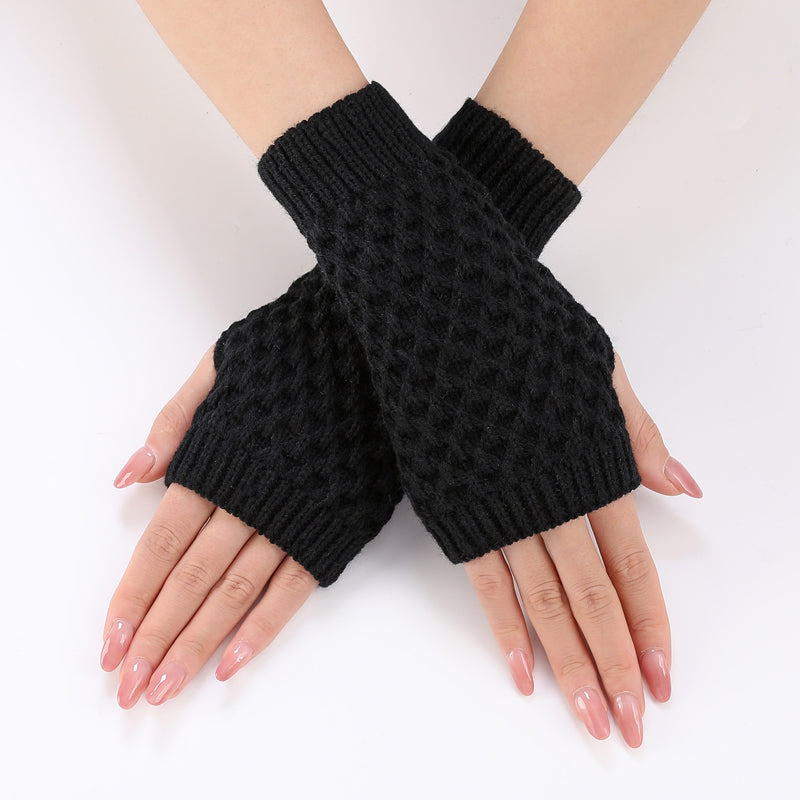 Gants Tricotés De Couleur Unie
