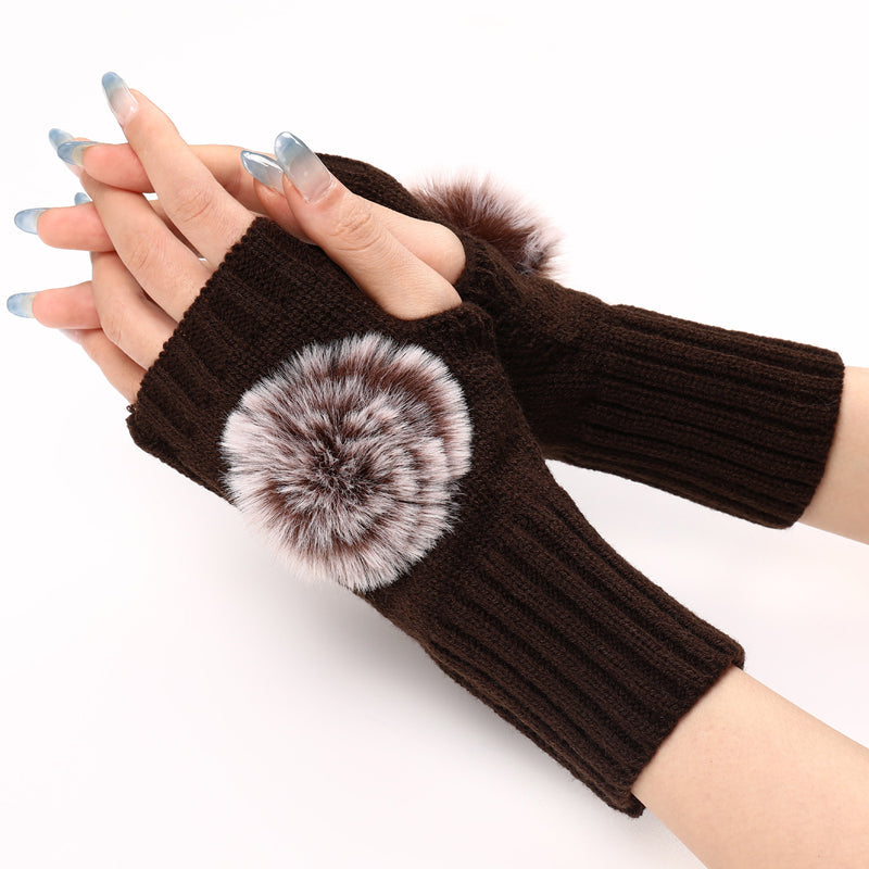 Gants Chauds De Couleur Unie