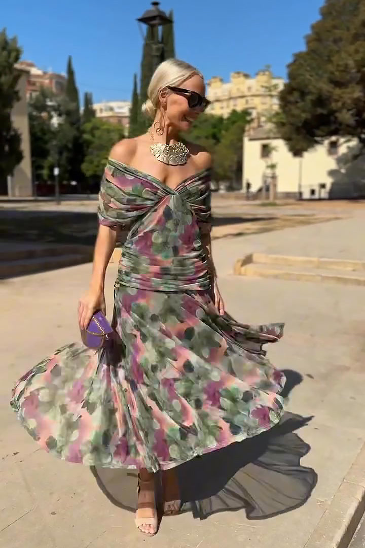 Fleur | Robe Maxi de Fête Élégante à Col V