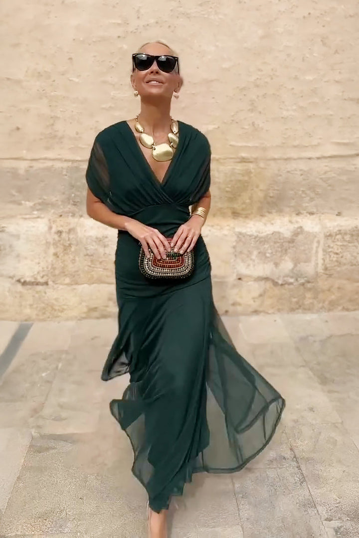 Fleur | Robe Maxi de Fête Élégante à Col V