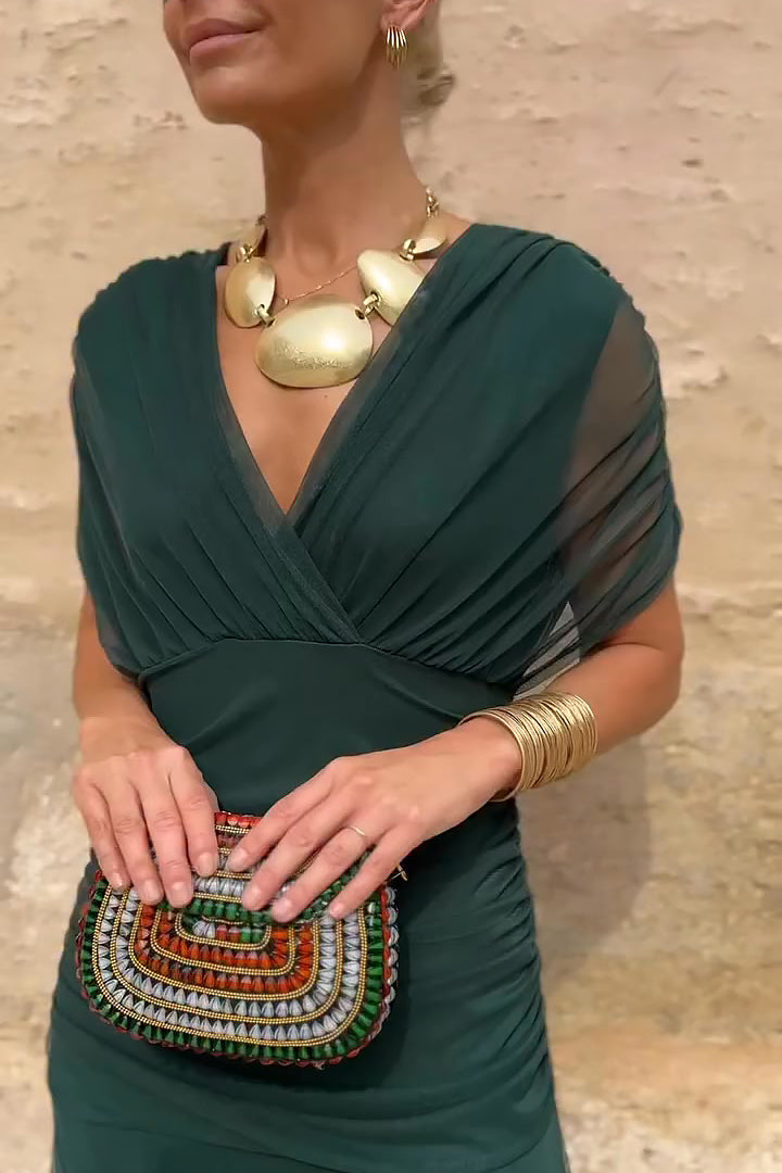Fleur | Robe Maxi de Fête Élégante à Col V