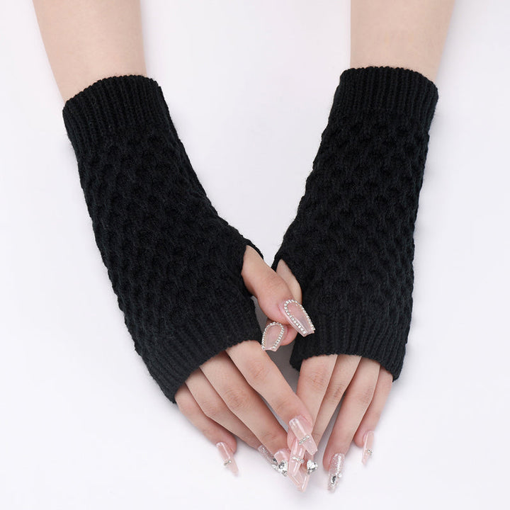 Gants Tricotés De Couleur Unie