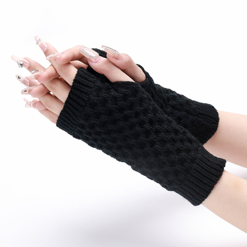 Gants Tricotés De Couleur Unie